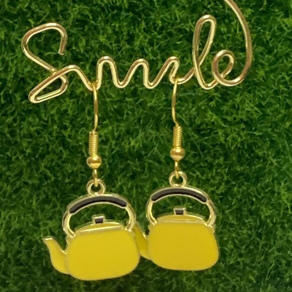 Teapot Earrings, Tea Kettle Earrings, Tea Earring, Tea Jewelry, Gift Idea, Drink - Picture 6 of 7